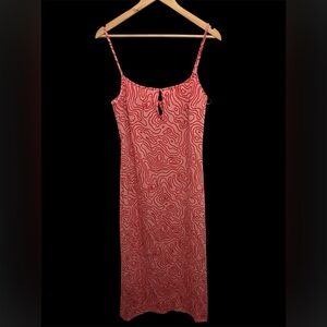 Zara Red and Black Patterned Dress